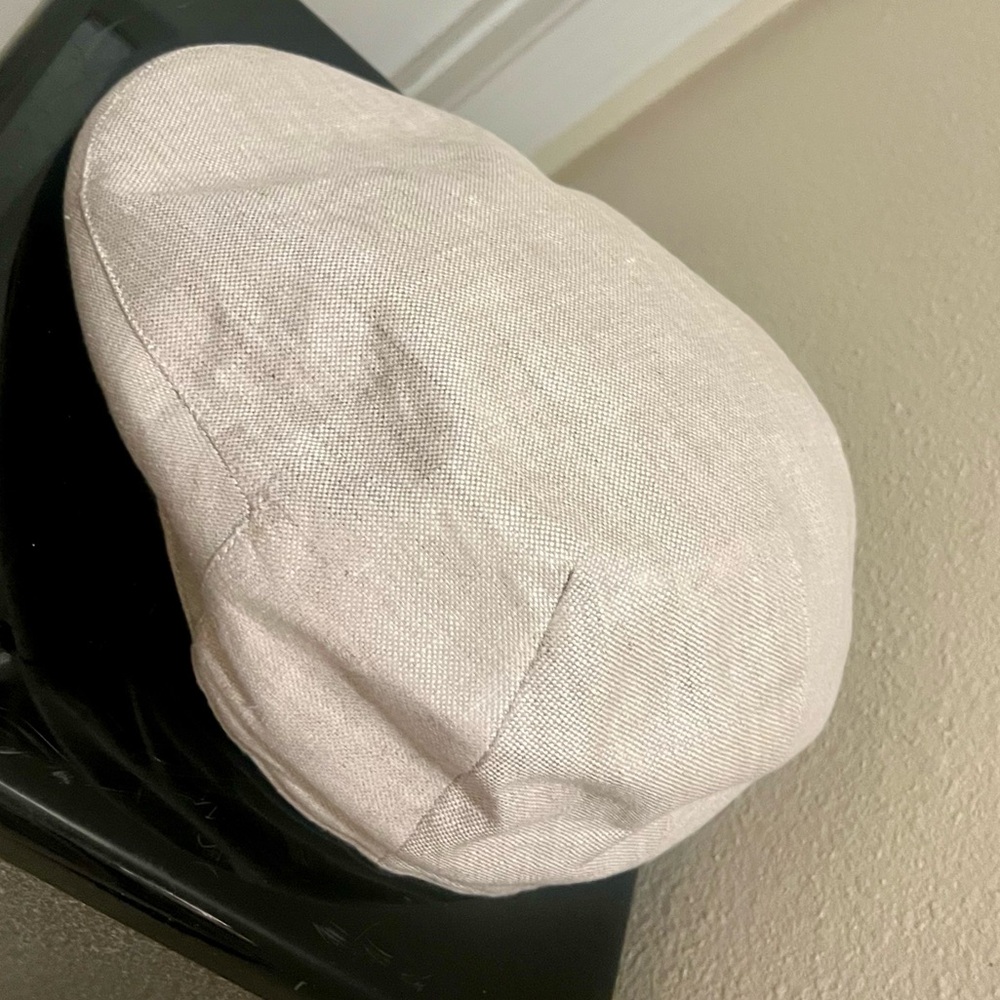 BROOK BROTHER’S (Beige)  LINEN Flat Cap L/XL
